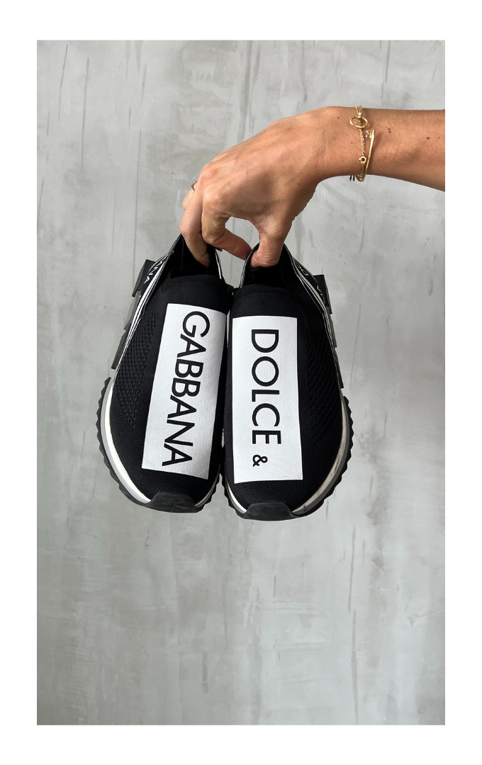 Dolce Gabanna Sorrento Black Tennis Shoes