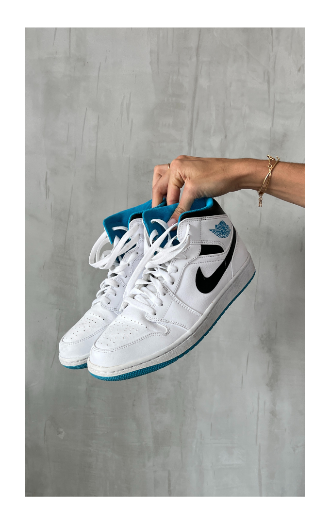 Tenis Air Jordan 1 Mid Laser Blue