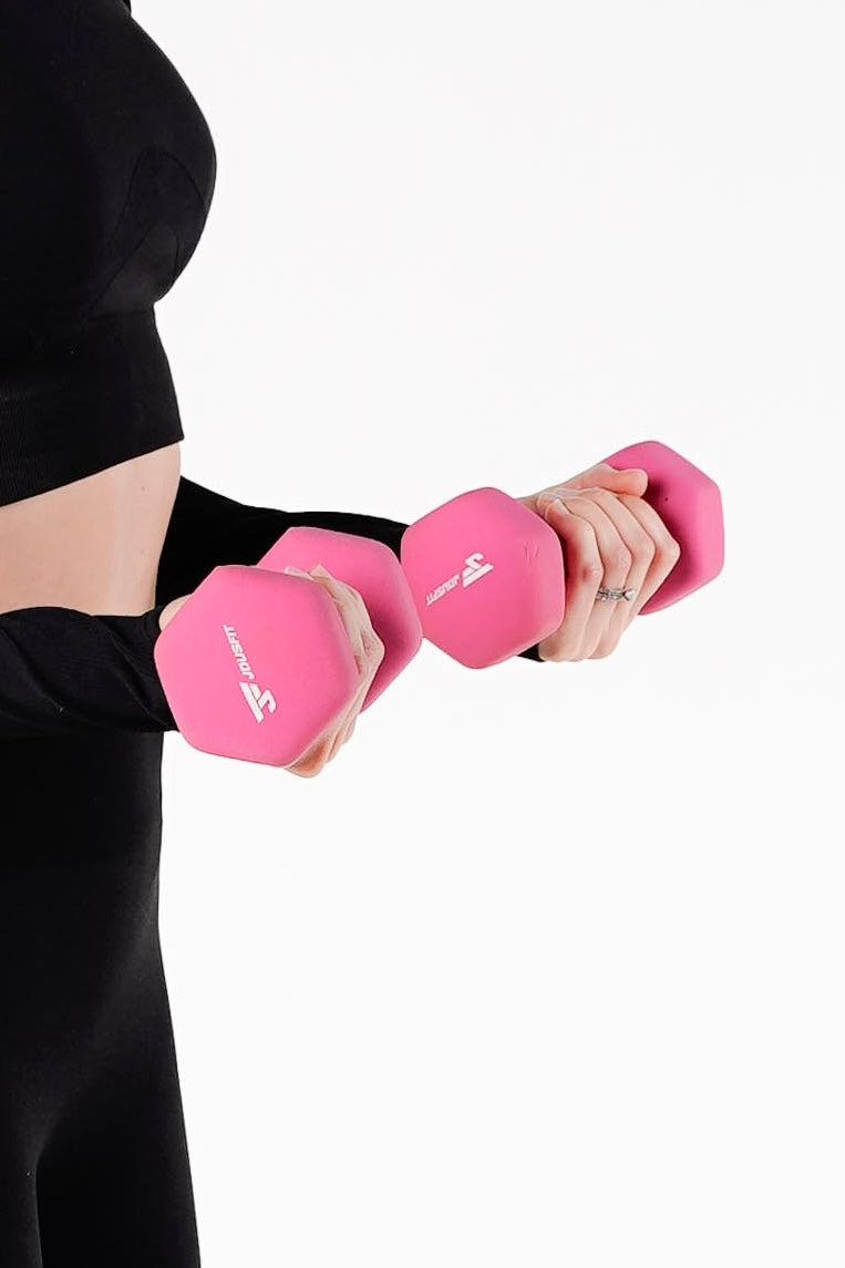 Par De Mancuernas De Vinil De 1lb Color Rosa (0.48 Kg) 2pz Color Rosa Chicle