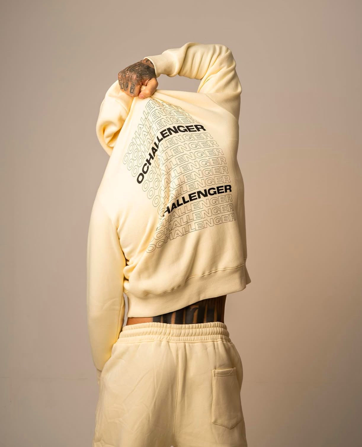 UNISEX nude tracksuit (complete set, sweatshirt and pants)