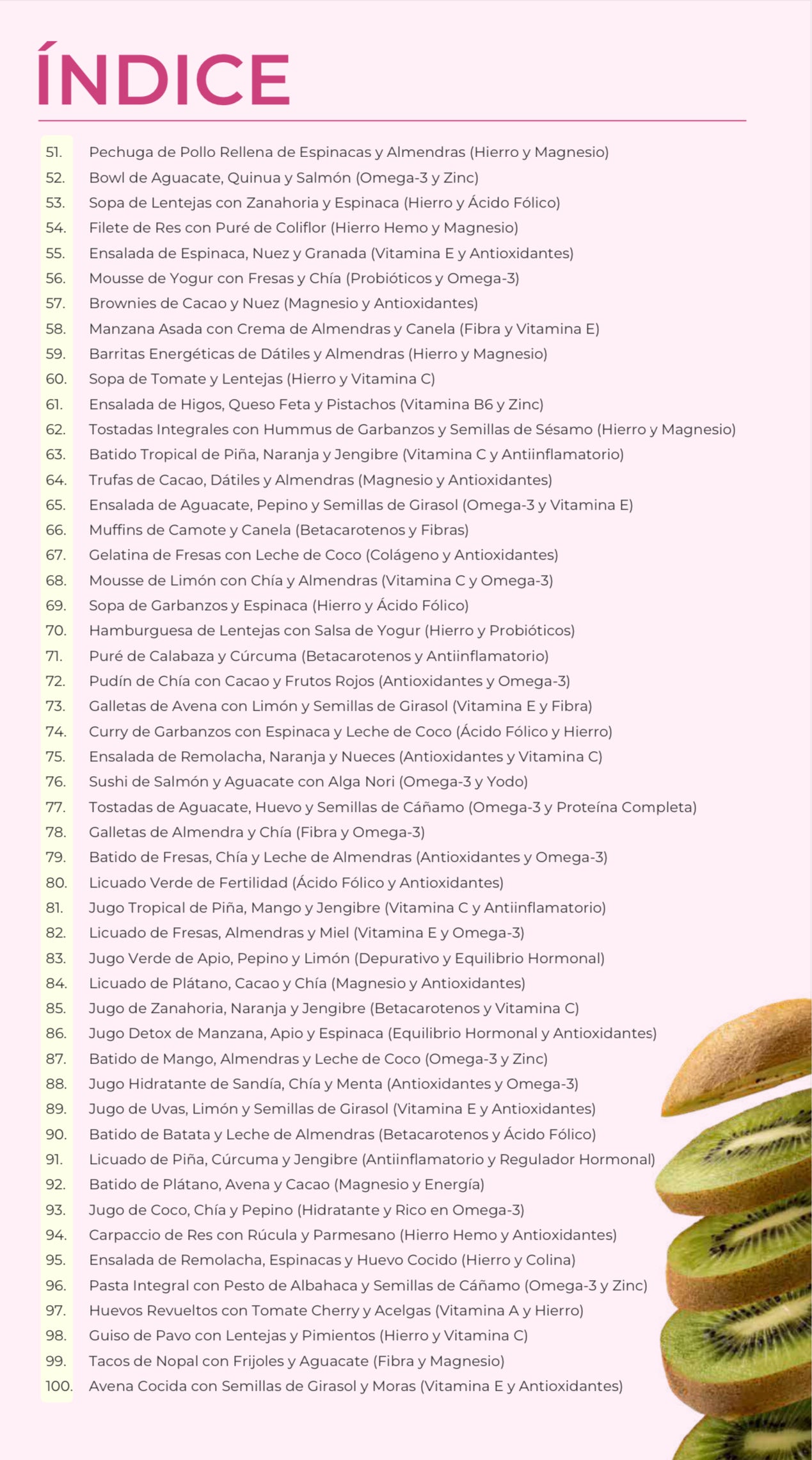 Recetario fertilidad