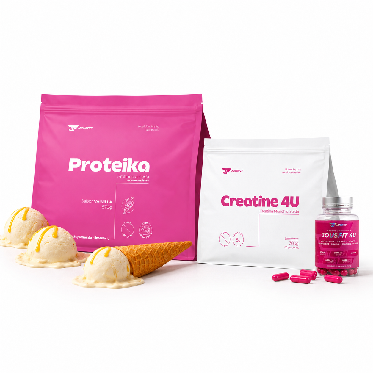 Kit Transformación 4U | Proteína + Creatina + Jousfit4u
