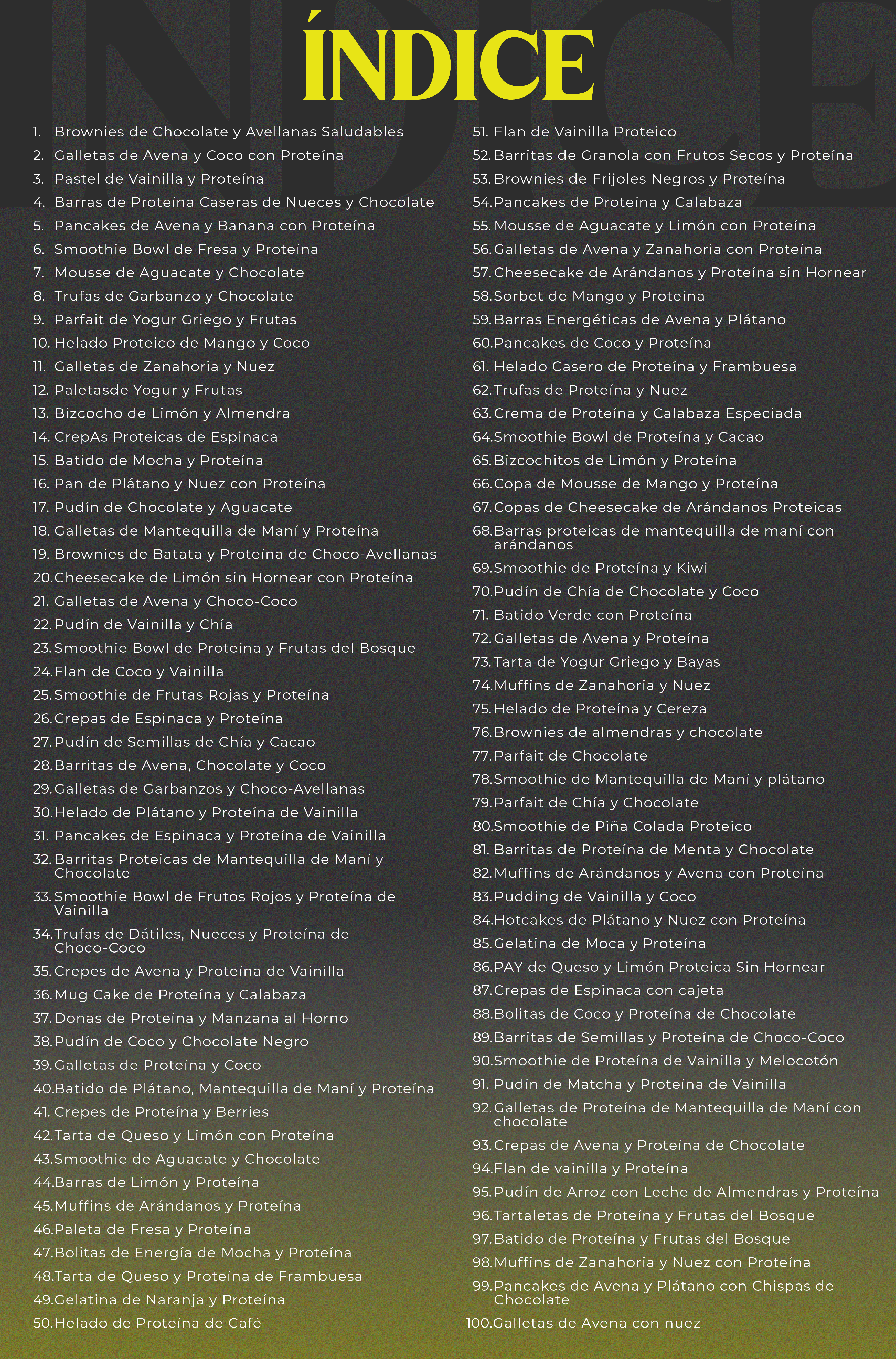 Postres con proteína